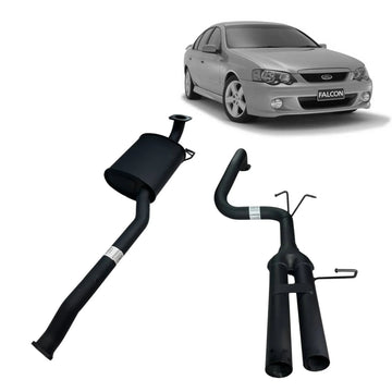 Redback Exhaust for Ford Falcon BA BF Sedan 2.5" Catback with Centre Muffler and Dual 2.5" Rear - Brixton 4x4 - Buy Online Now!